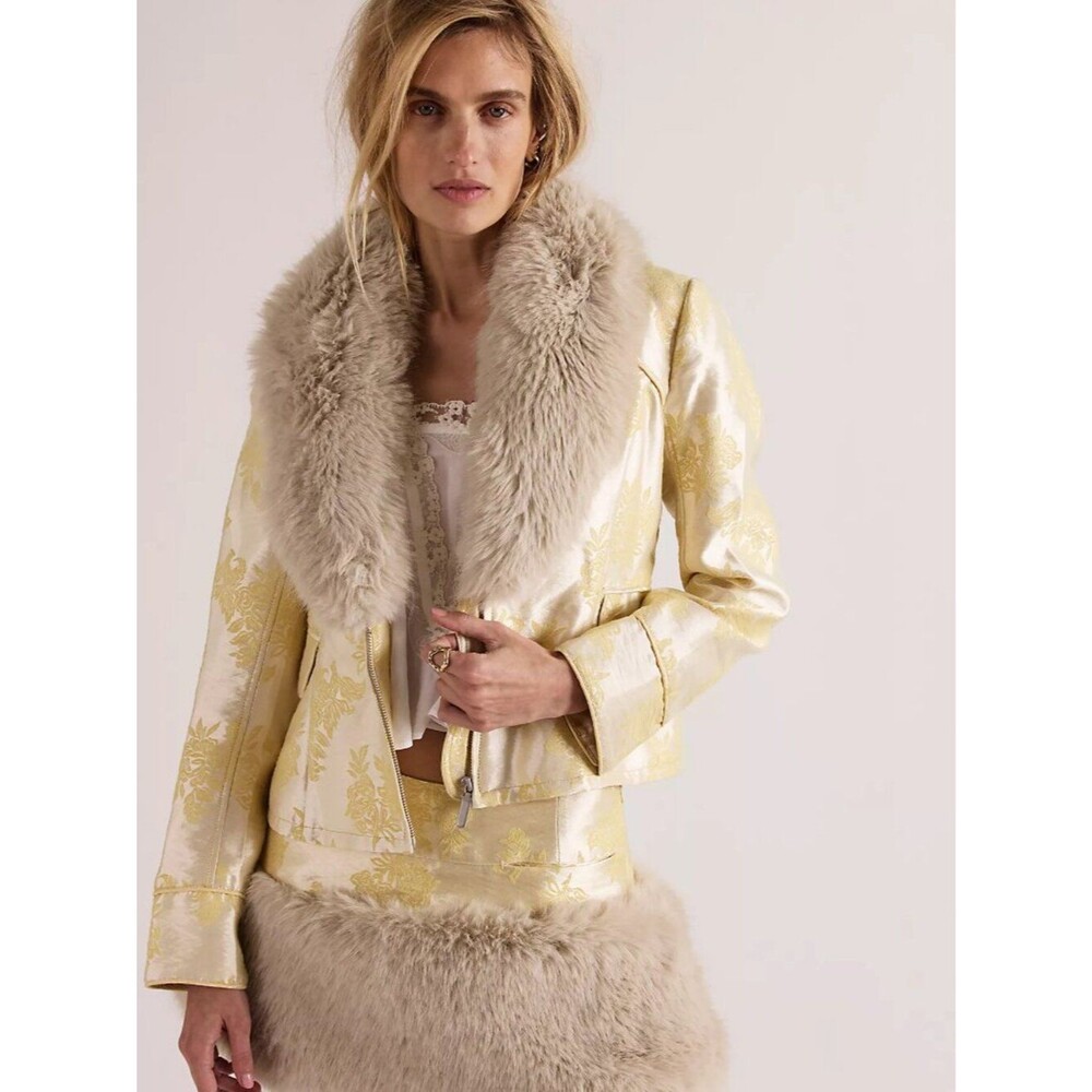 FREE PEOPLE French Exit Jacket In Straw NWT